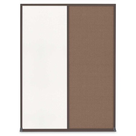United Visual Products Single Door Radius Plus Corkboard, 24"X UV8001PLUS-GOLD-CORK